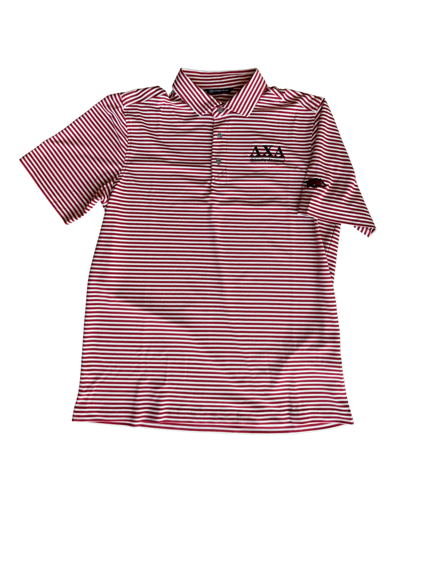 Lambda Chi Alpha Striped Arkansas Polo