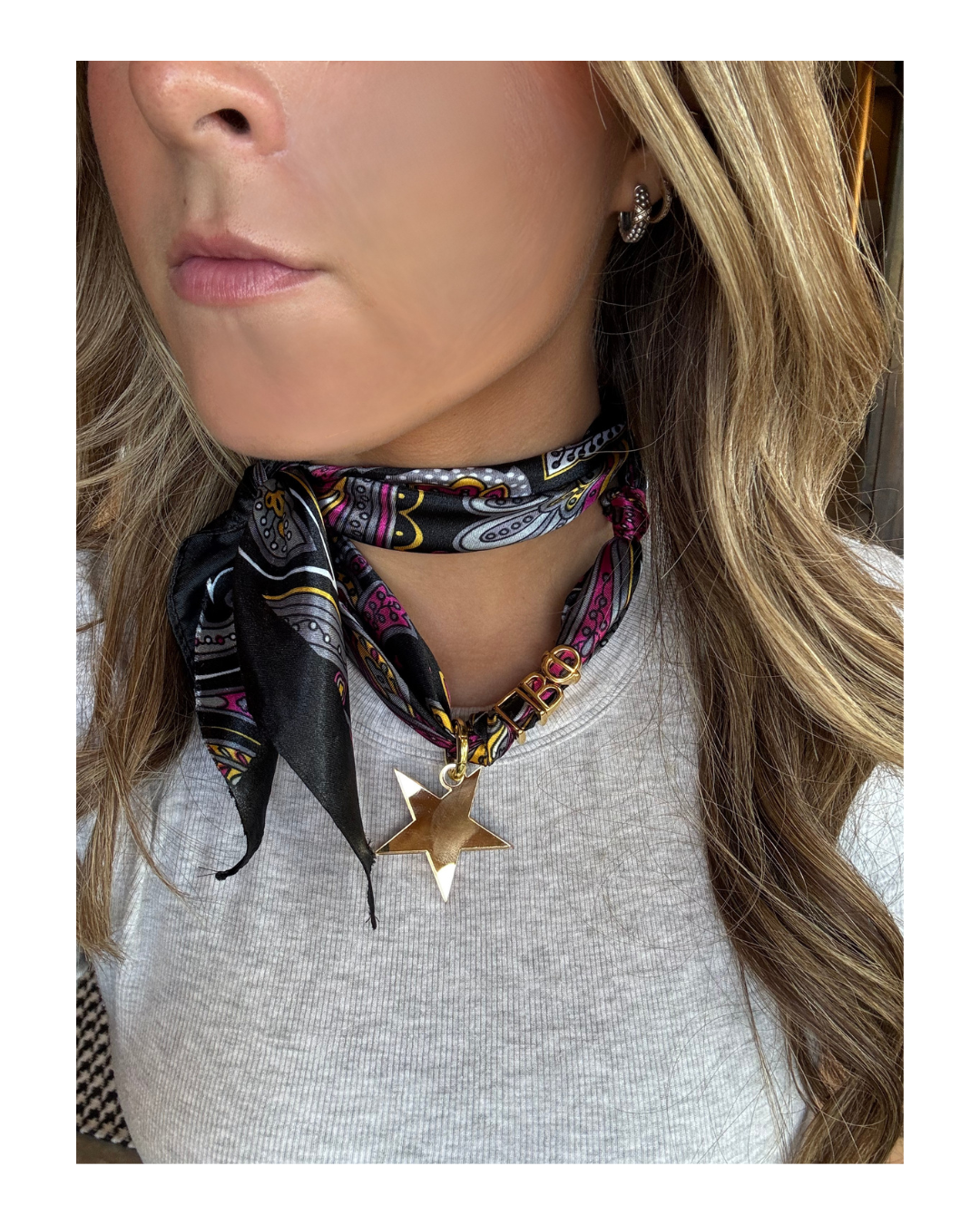 Pi Beta Phi Letter Star Scarf