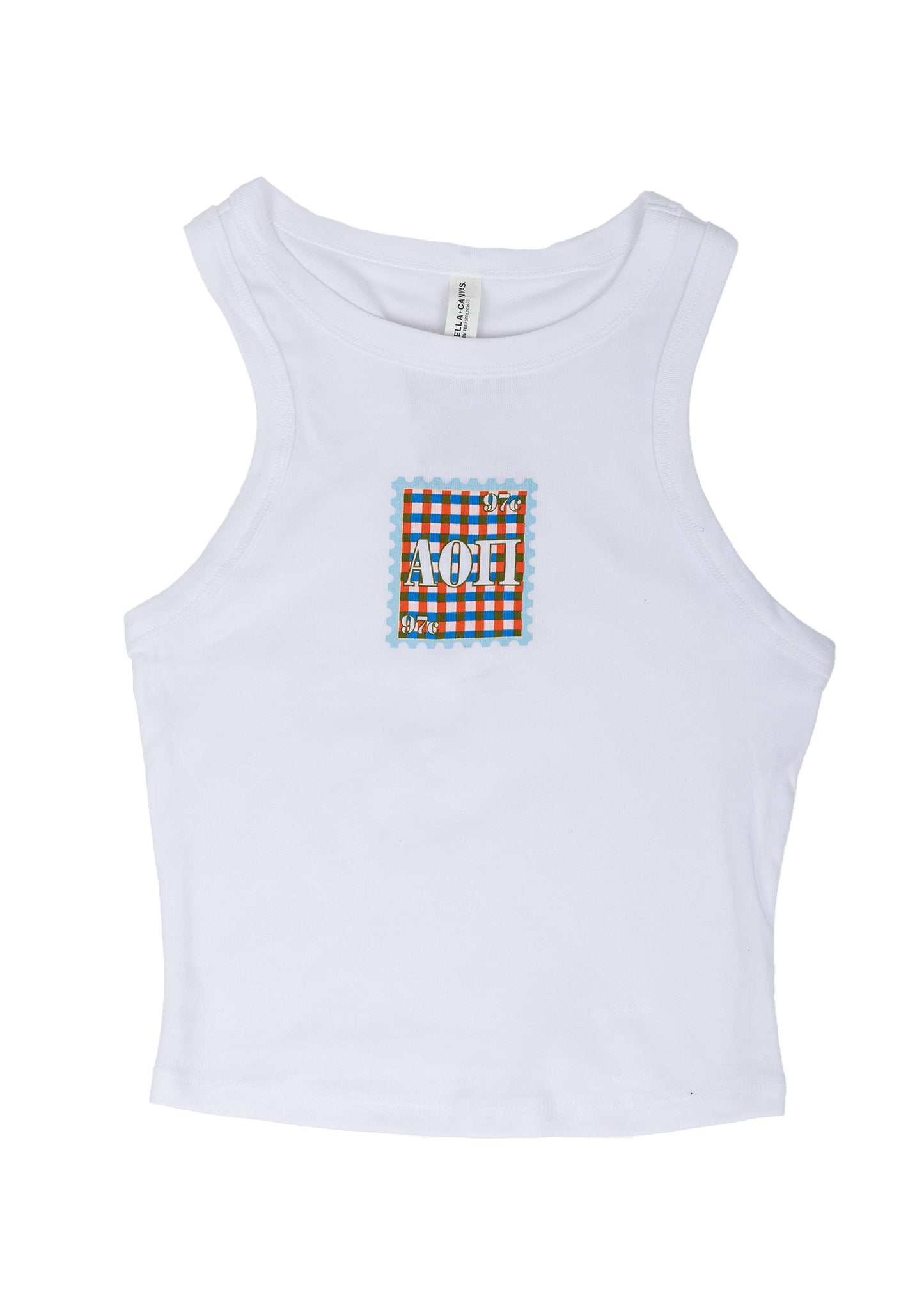 Alpha Omicron Pi Gingham Greek Tank