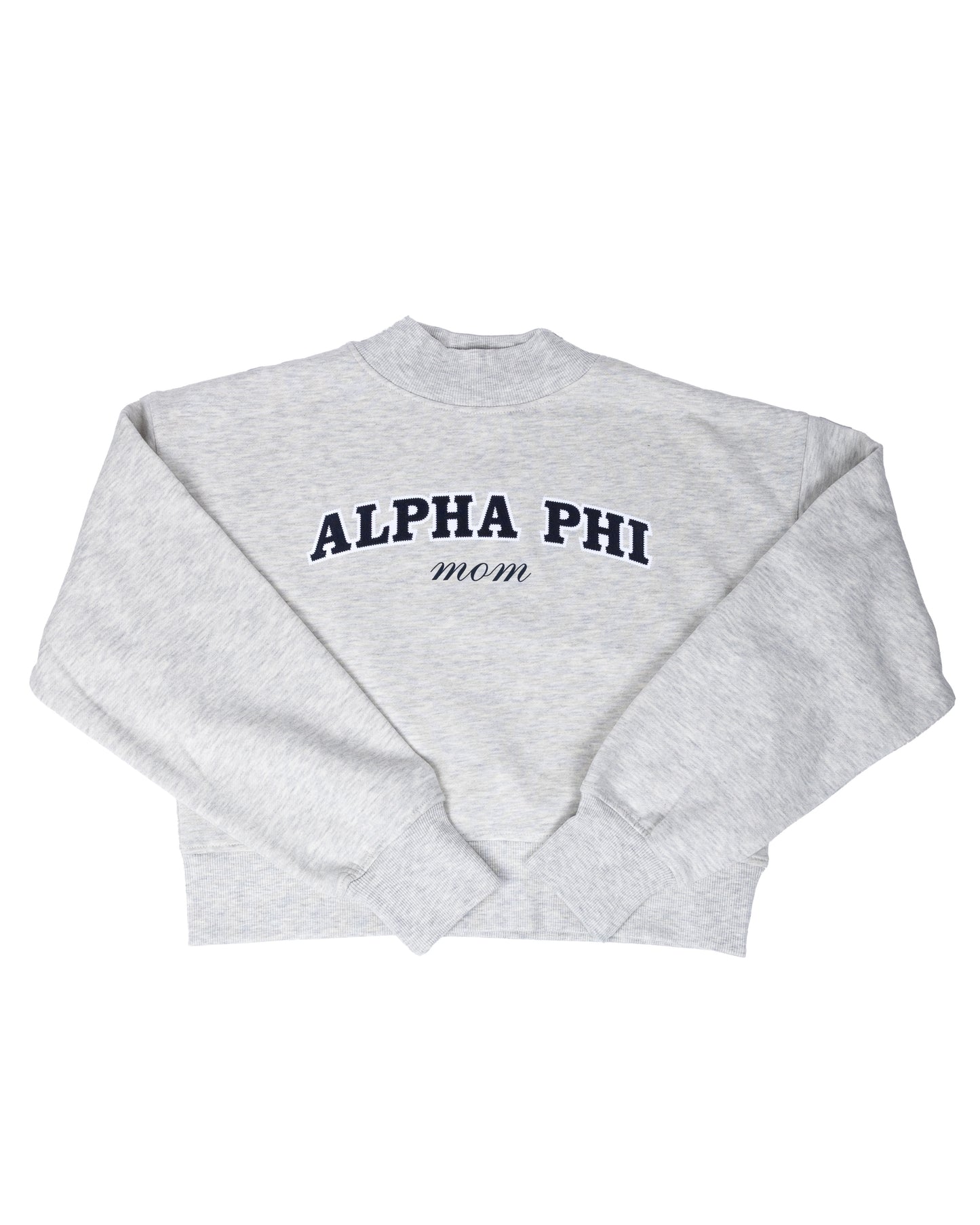 Alpha Phi Mom Cropped Mockneck