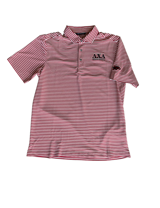 Lambda Chi Alpha Striped Arkansas Polo