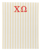 Chi Omega Striped Notepad