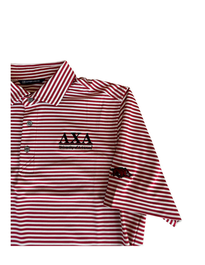 Lambda Chi Alpha Striped Arkansas Polo
