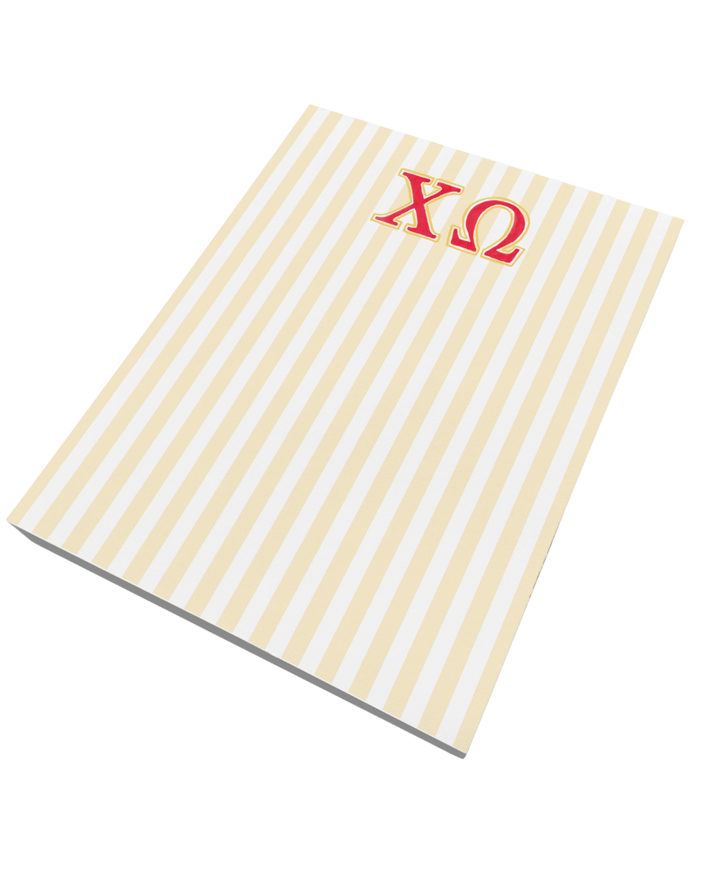 Chi Omega Striped Notepad