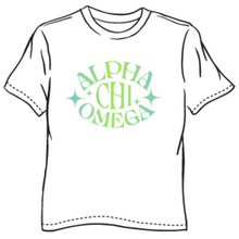 Load image into Gallery viewer, Alpha Chi Omega Dazzle Chambray T-Shirt