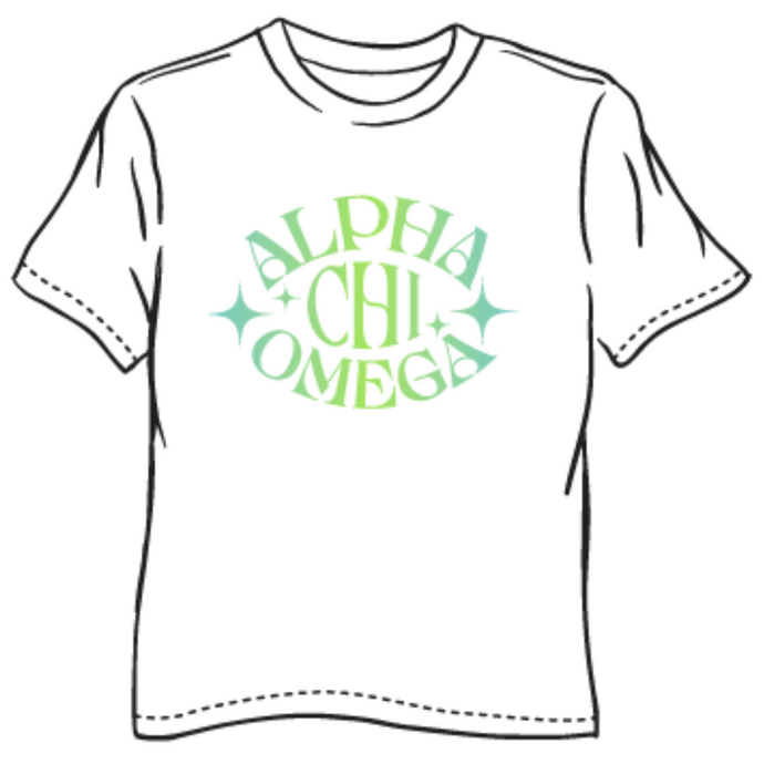 Alpha Chi Omega Dazzle Chambray T-Shirt