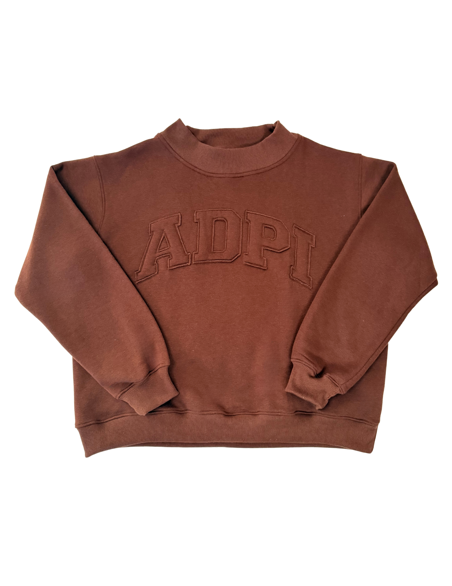 Alpha Delta Pi Brown Mockneck
