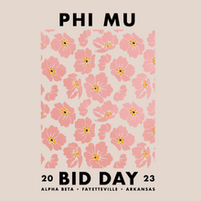 Load image into Gallery viewer, Phi Mu Bid Day Canvas Tote 2023