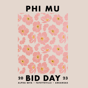 Phi Mu Bid Day Canvas Tote 2023
