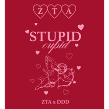 Load image into Gallery viewer, Zeta Tau Alpha Stupid Cupid Crewneck