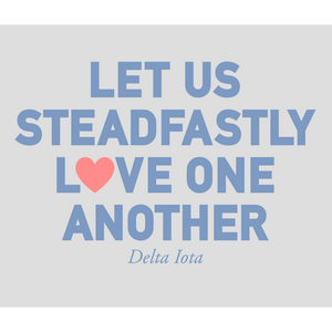 Delta Delta Delta Love One Another Design