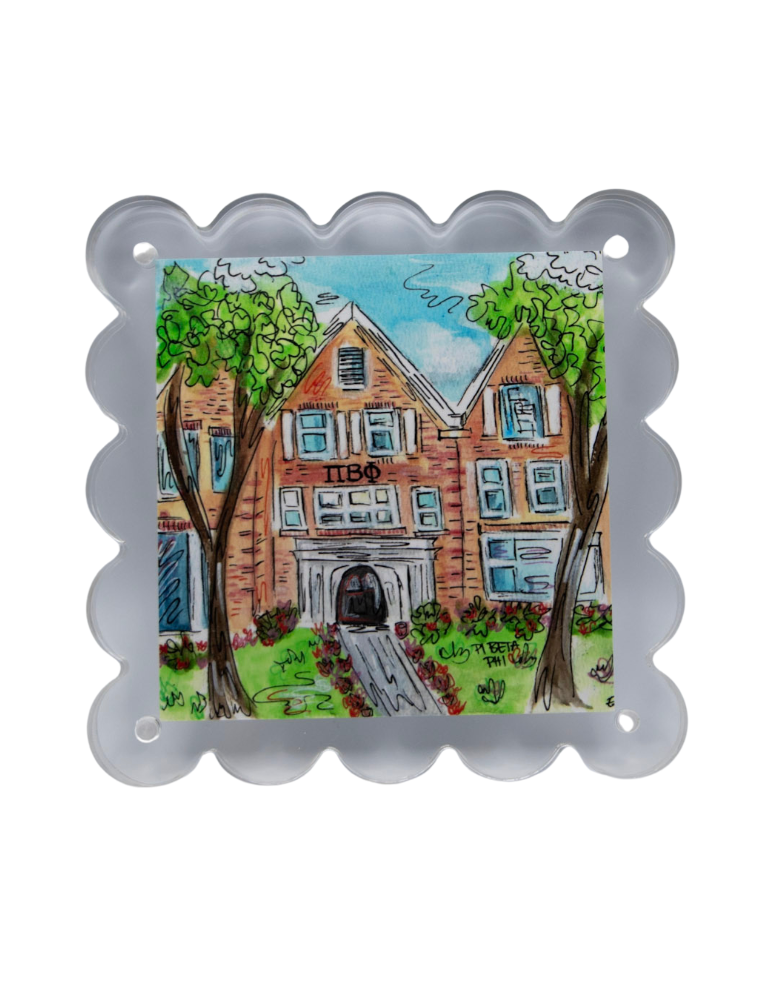 Pi Beta Phi Arkansas House Print and Frame