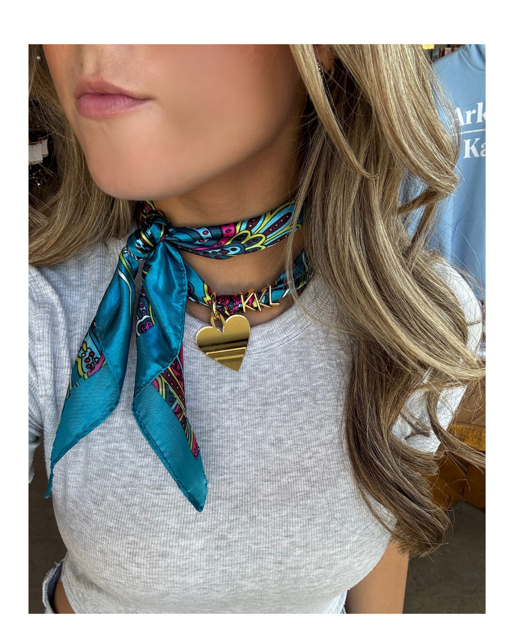 Kappa Kappa Gamma Letter Heart Scarf