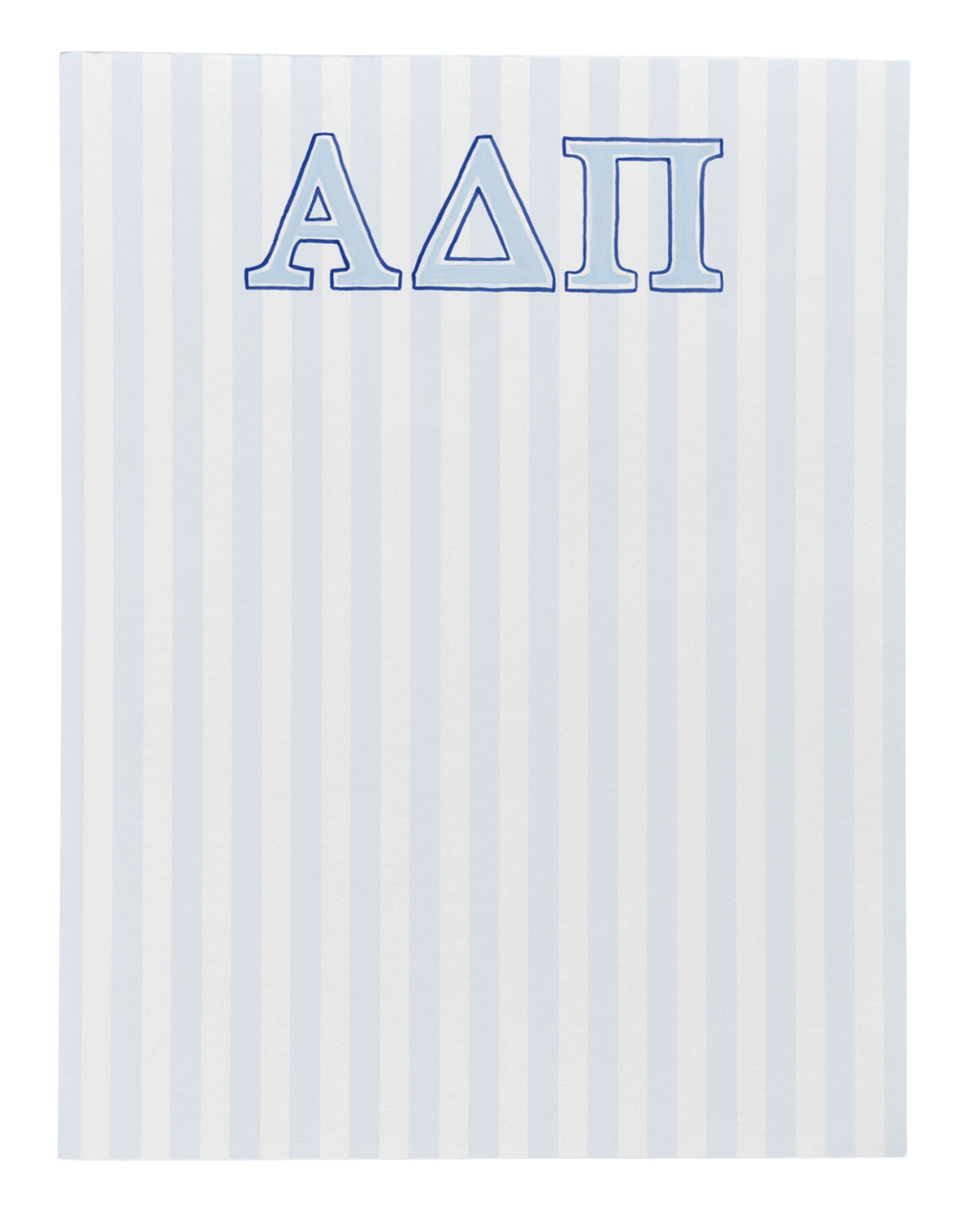 Alpha Delta Pi Striped Notepad
