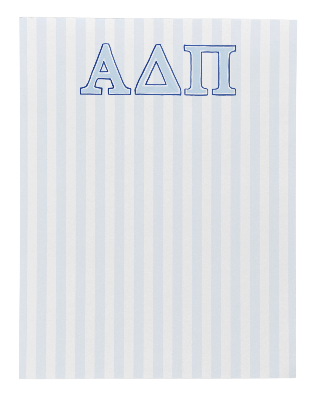 Alpha Delta Pi Striped Notepad