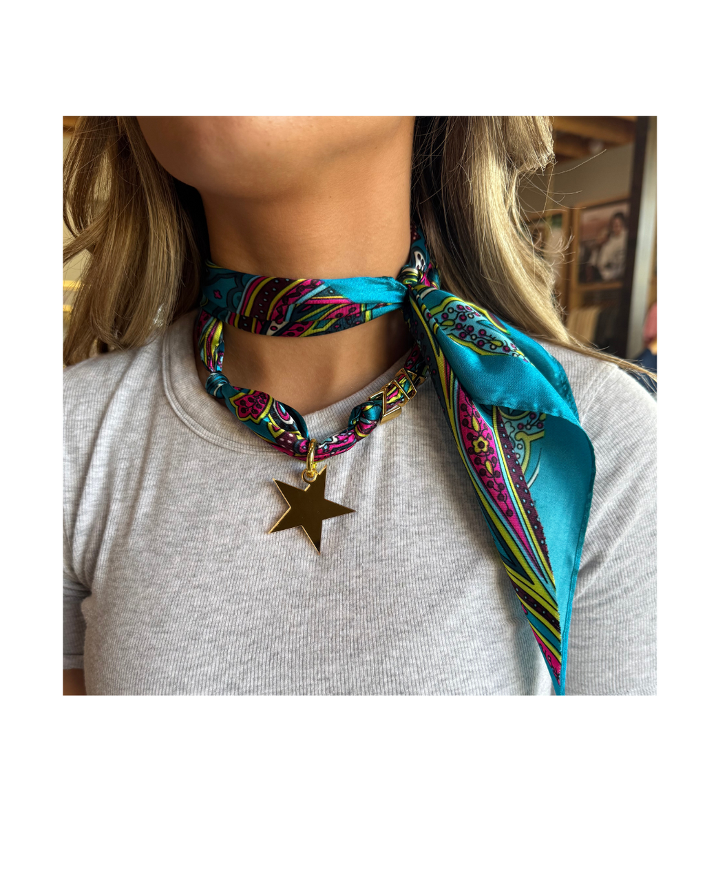 Zeta Tau Alpha Letter Star Scarf