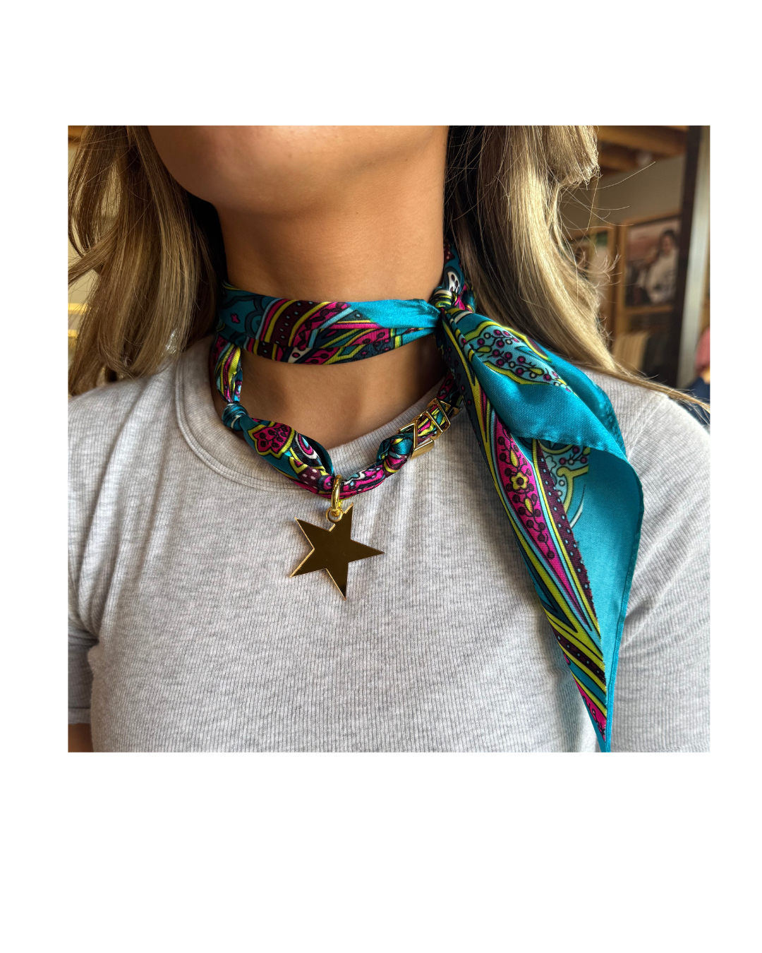 Zeta Tau Alpha Letter Star Scarf