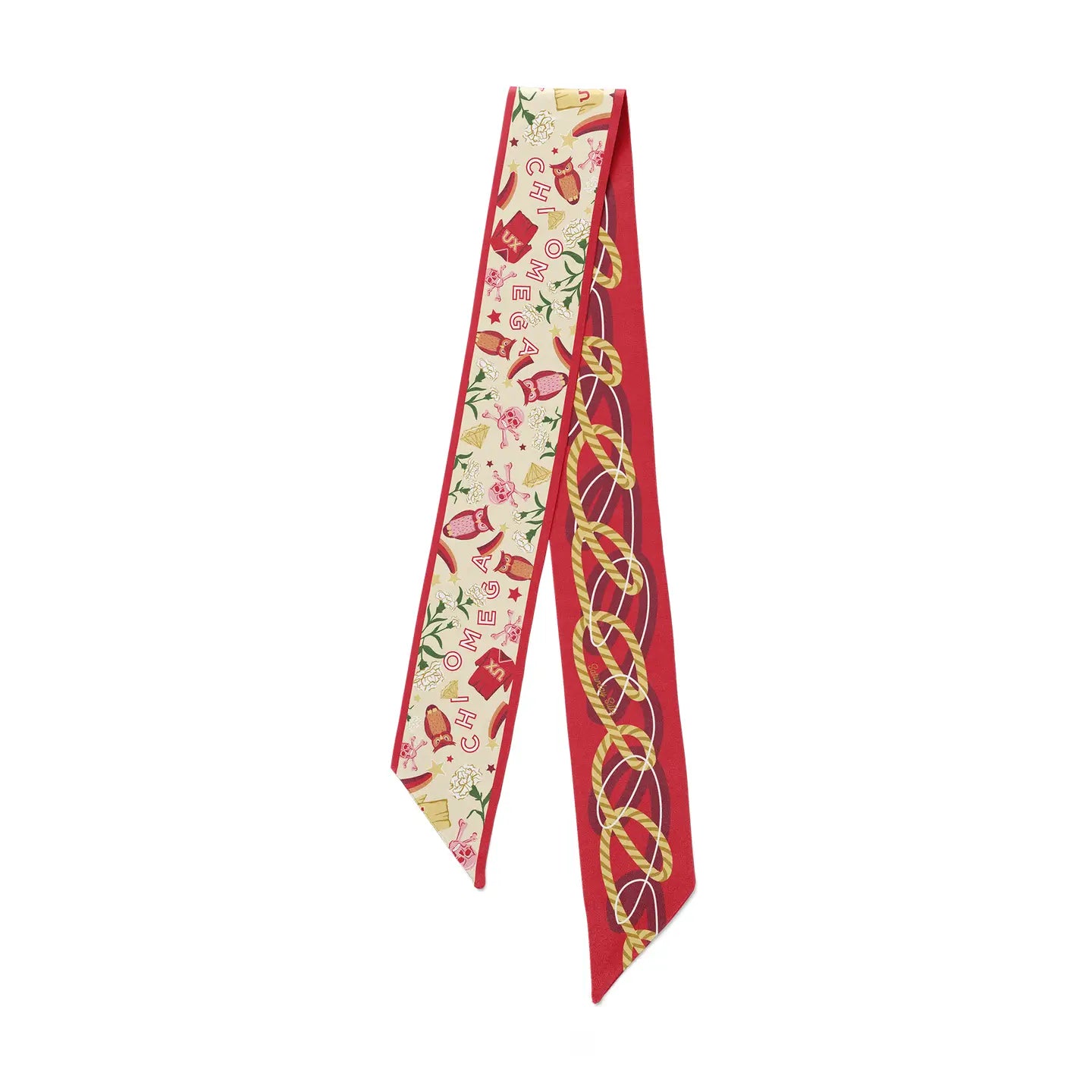 Chi Omega Skinny Scarf