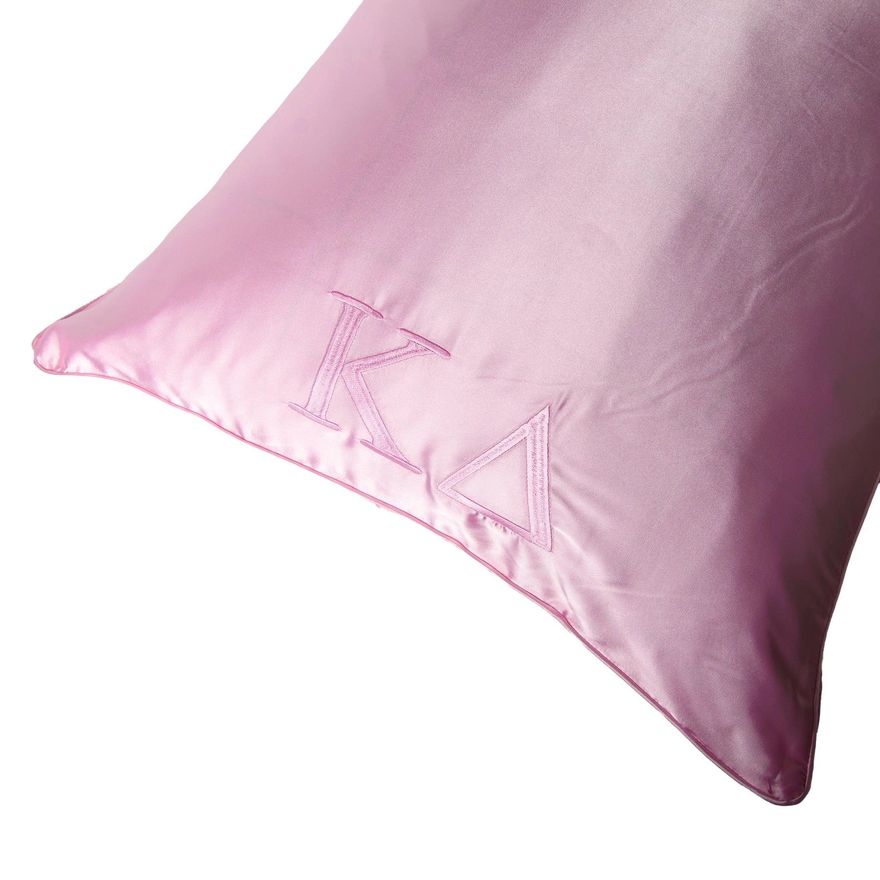 Kappa Delta Embroidered Silk Pillow Case