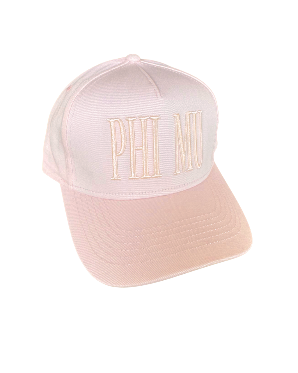 Phi Mu Pastel Tone-on-Tone Hat
