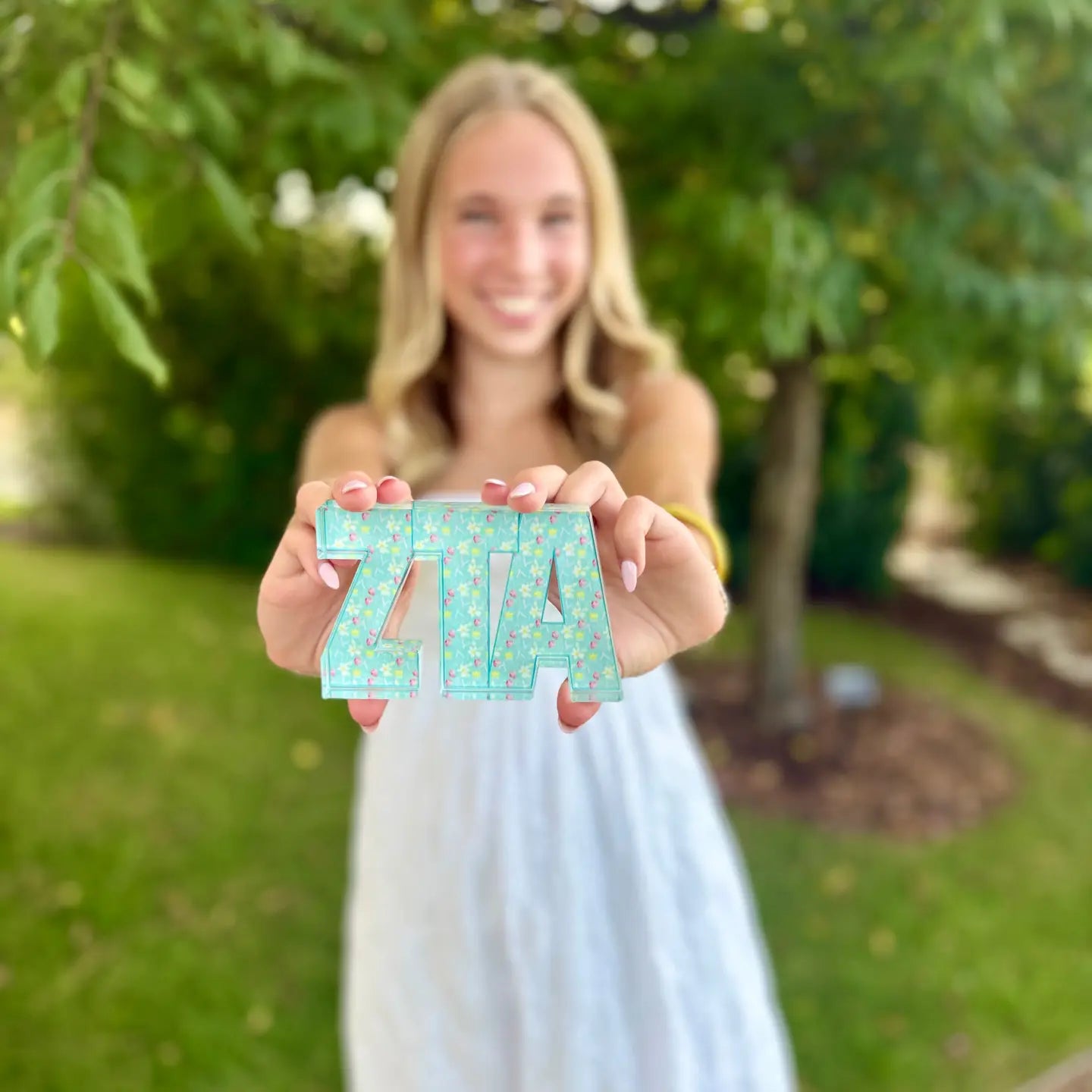 Zeta Tau Alpha Acrylic Shelfie