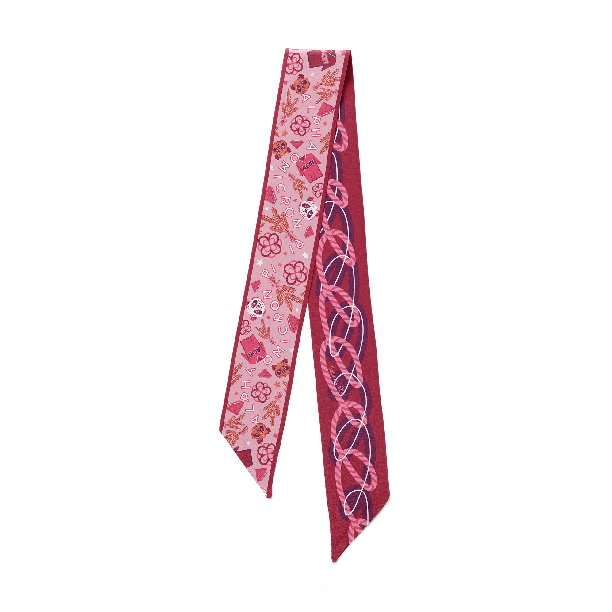 Alpha Omicron Pi Skinny Scarf