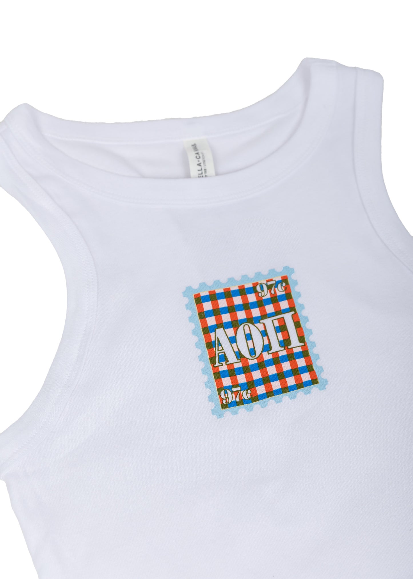 Alpha Omicron Pi Gingham Greek Tank