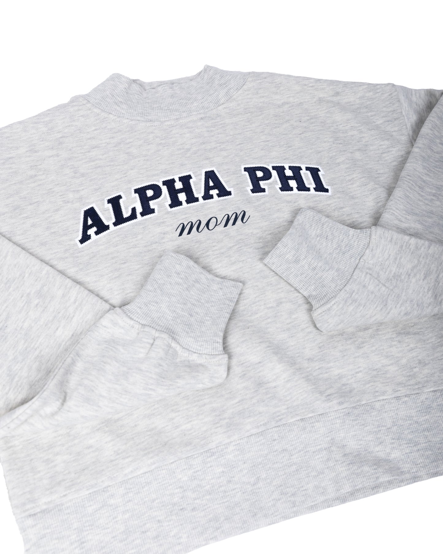 Alpha Phi Mom Cropped Mockneck