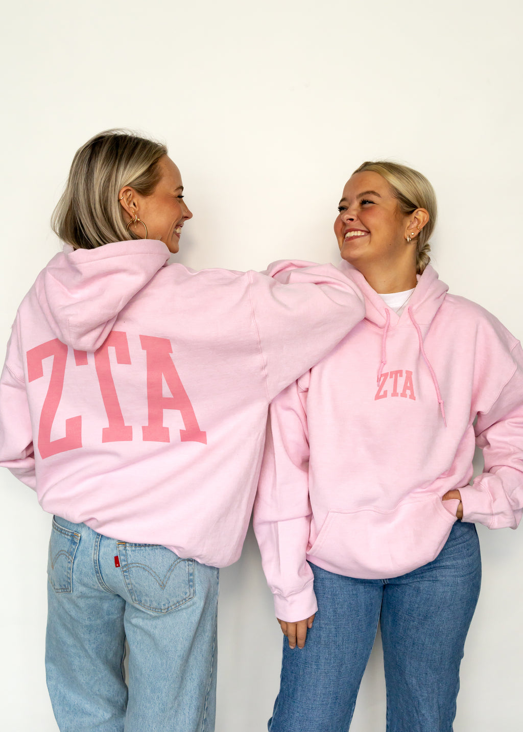 Zeta Tau Alpha Light Pink Hoodie