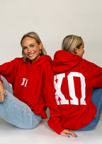 Chi Omega Red Hoodie