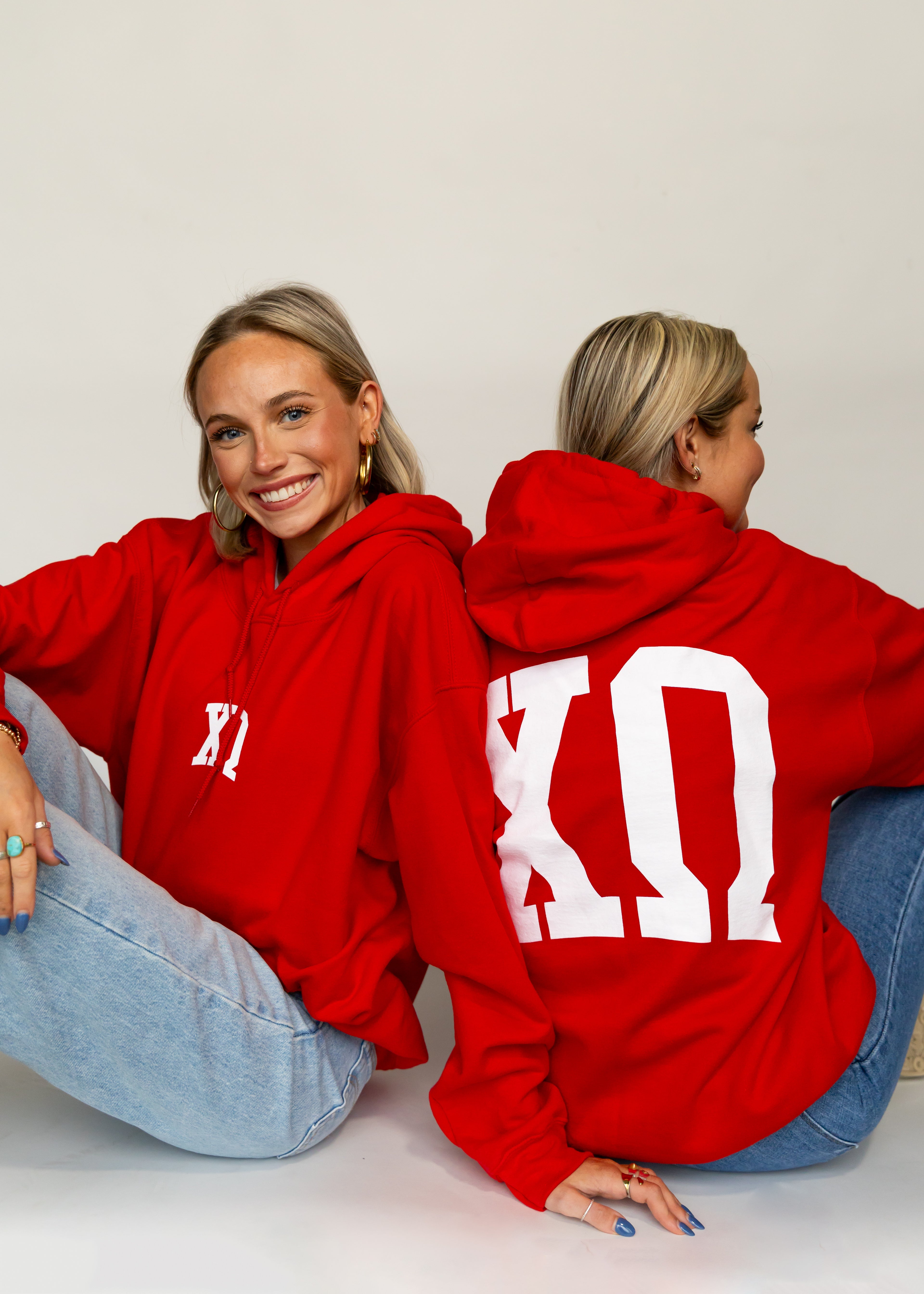 Chi Omega Red Hoodie