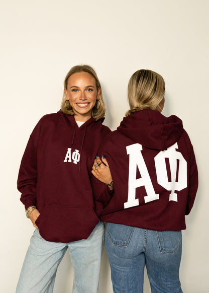 Alpha Phi Maroon Hoodie