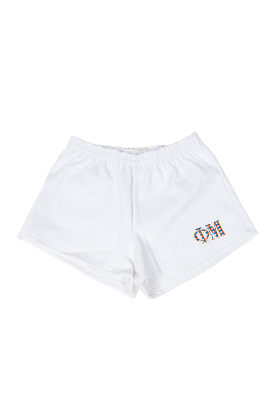 Phi Mu Gingham Greek Shorts