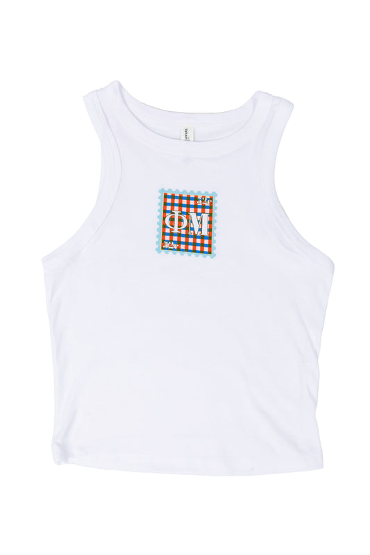 Phi Mu Gingham Greek Tank