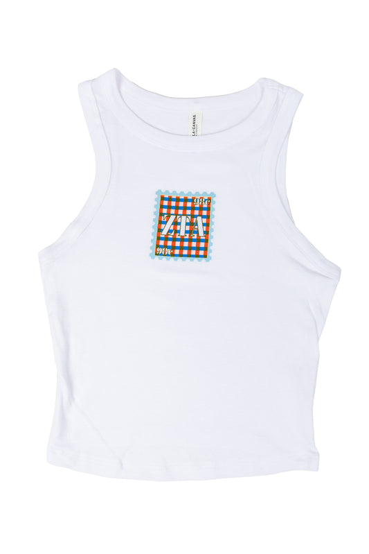Zeta Tau Alpha Gingham Greek Tank