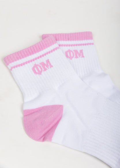 Phi Mu Quarter Socks