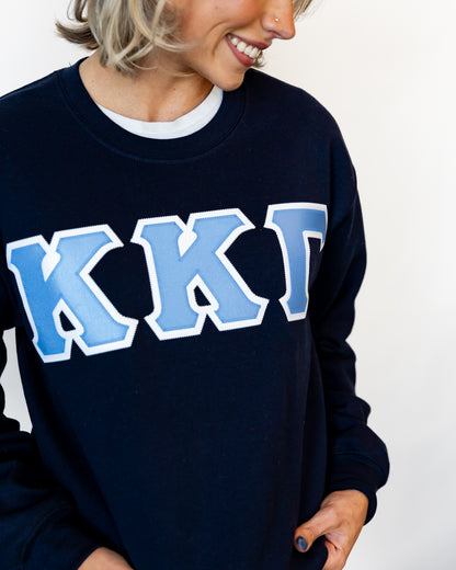 Kappa Kappa Gamma Navy Letter Crewneck