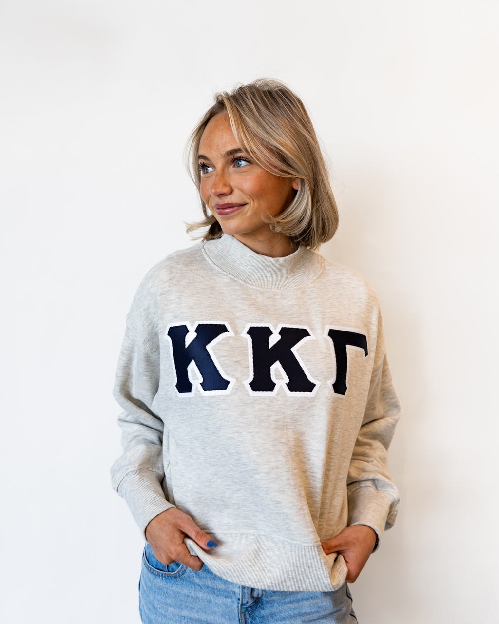 Kappa Kappa Gamma Cropped Mockneck