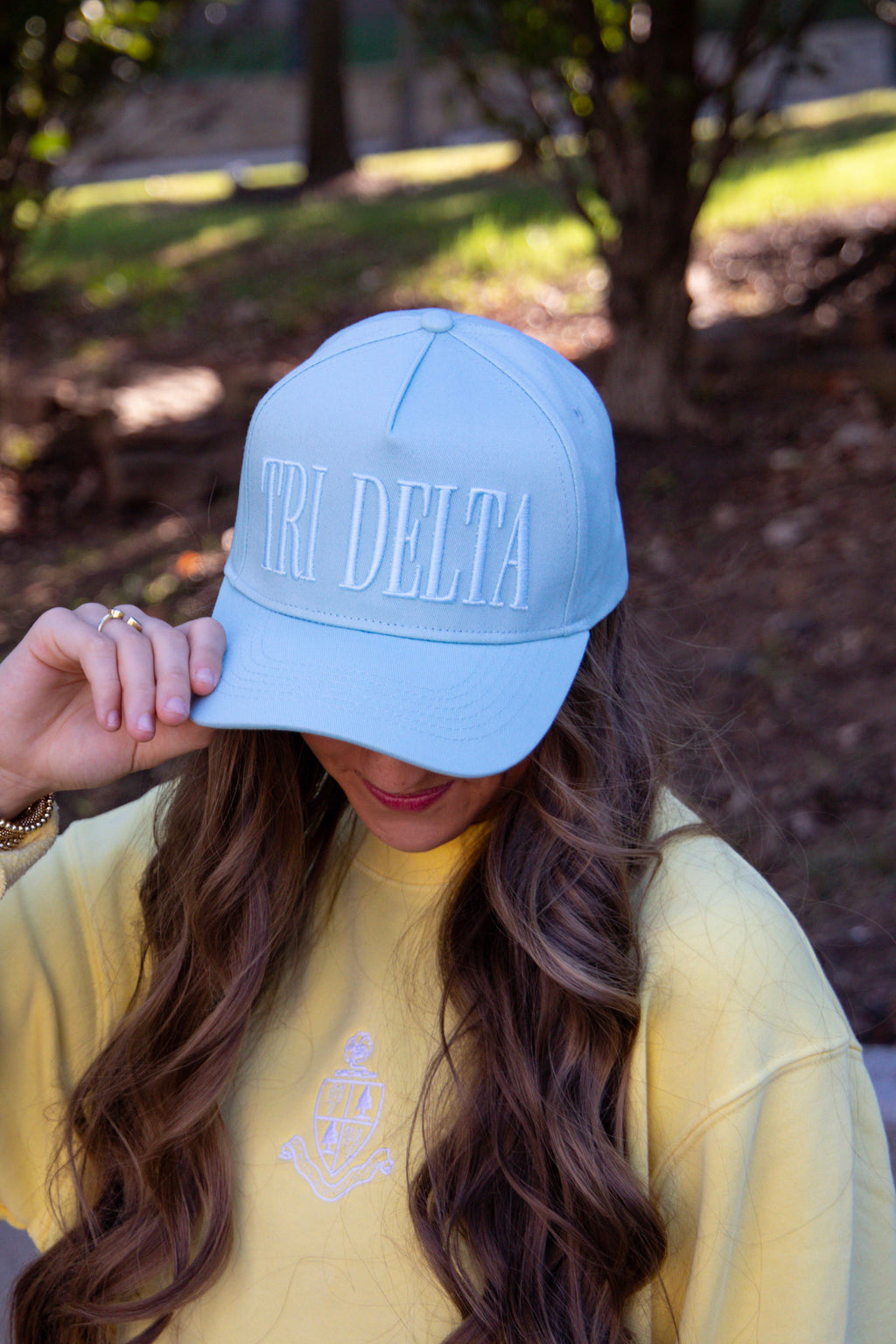 Delta Delta Delta Pastel Tone on Tone Hat