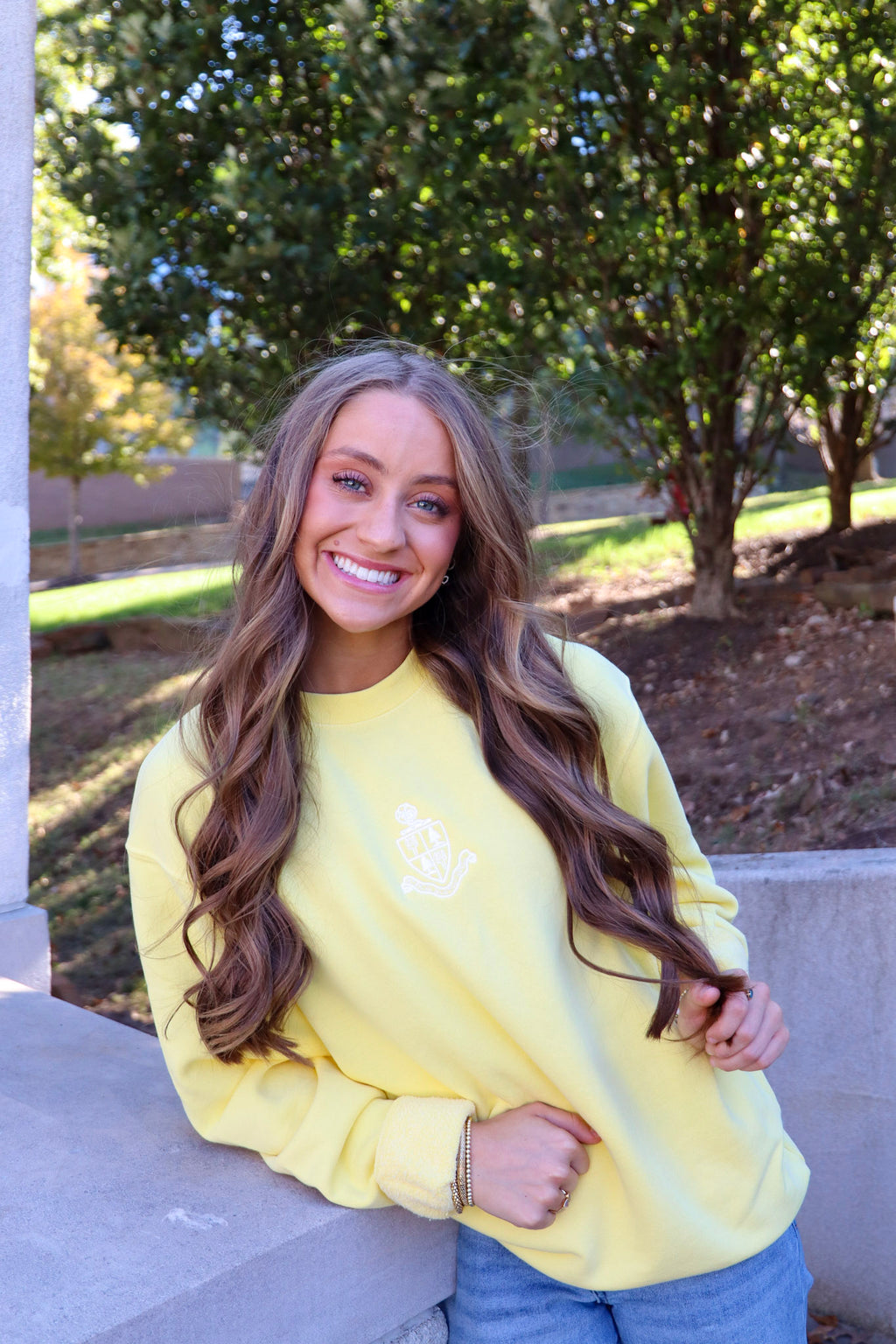 Delta Delta Delta Crest Crewneck