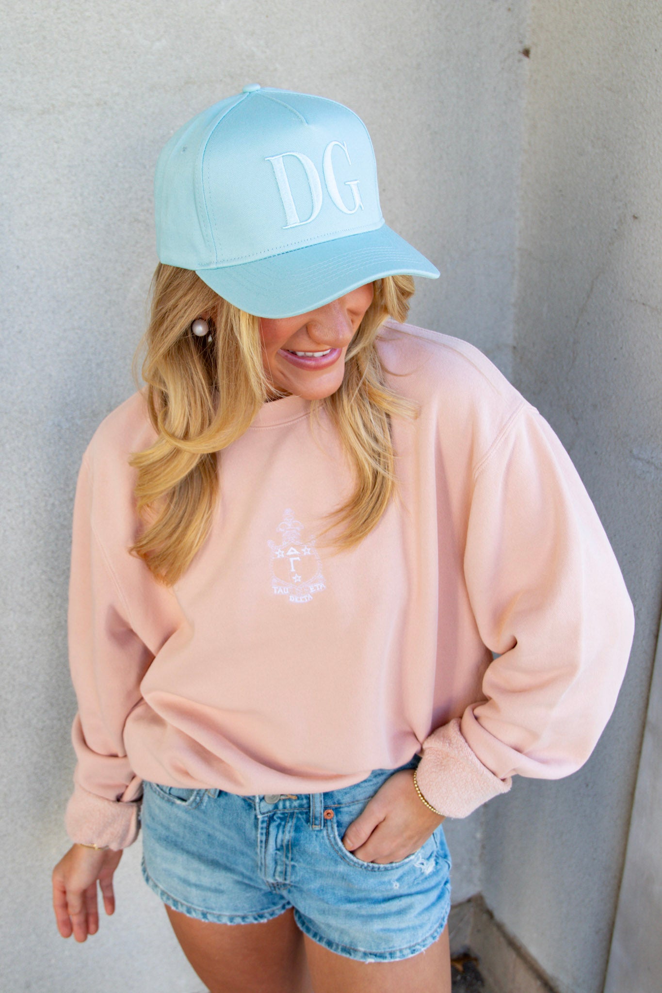 Delta Gamma Pastel Tone-on-Tone Hat