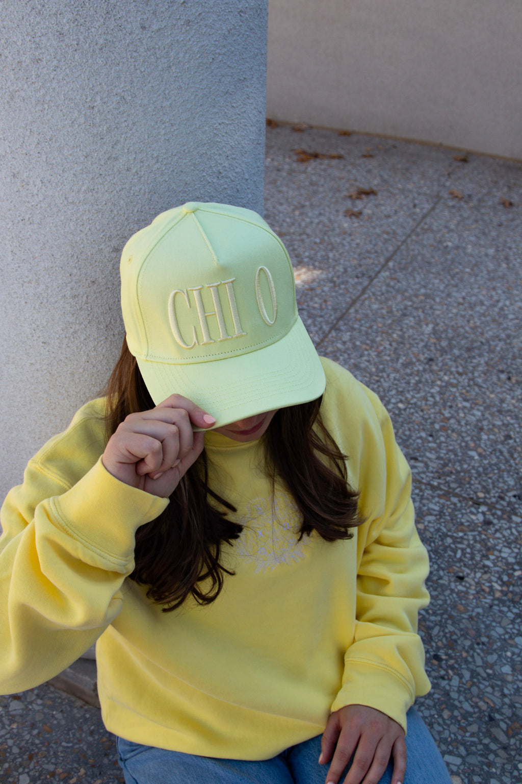 Chi Omega Pastel Tone-on-Tone Hat
