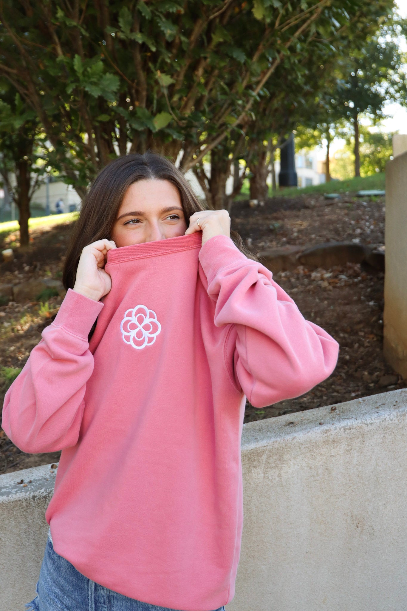 Alpha Omicron Pi Crest Crewneck