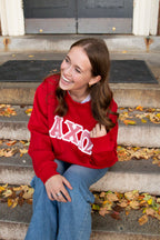 Alpha Chi Omega Red Mockneck