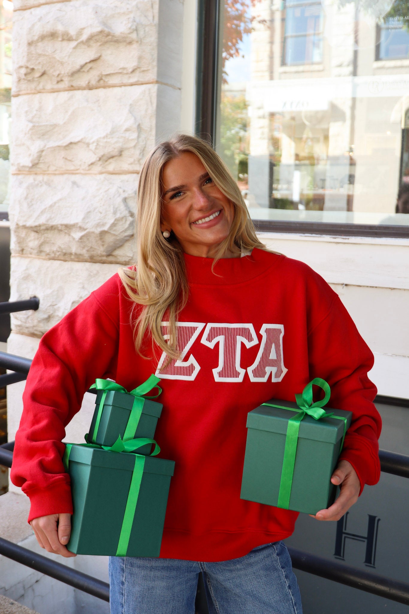 Zeta Tau Alpha Red Mockneck