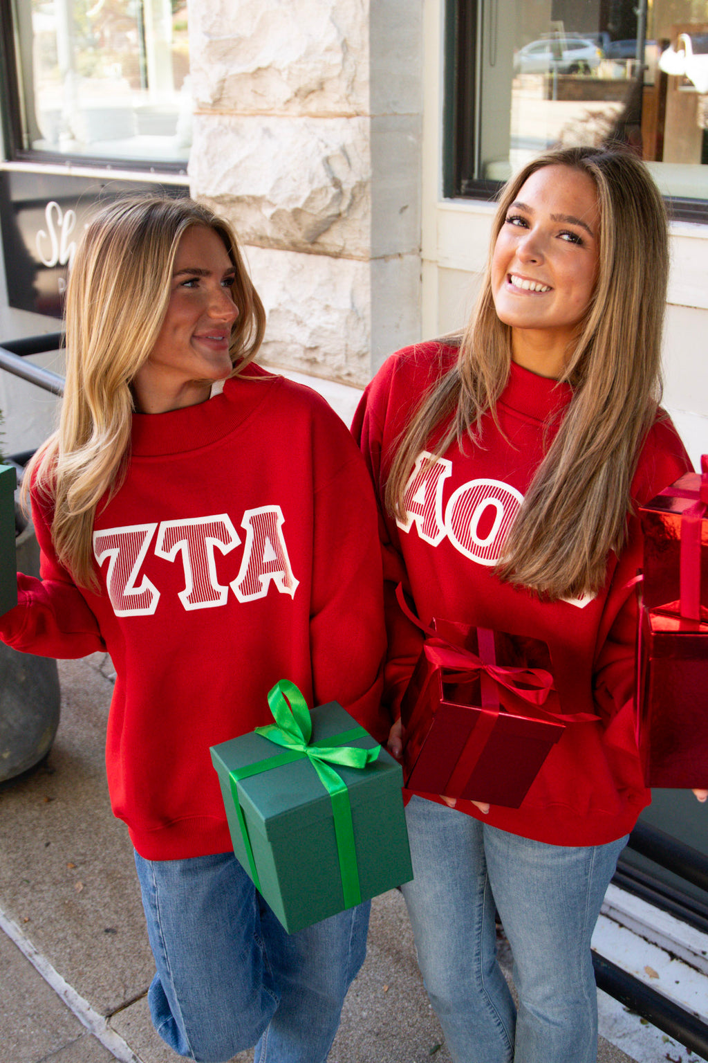 Zeta Tau Alpha Red Mockneck