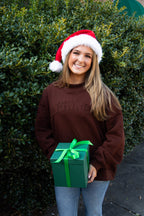 Alpha Chi Omega Brown Mockneck