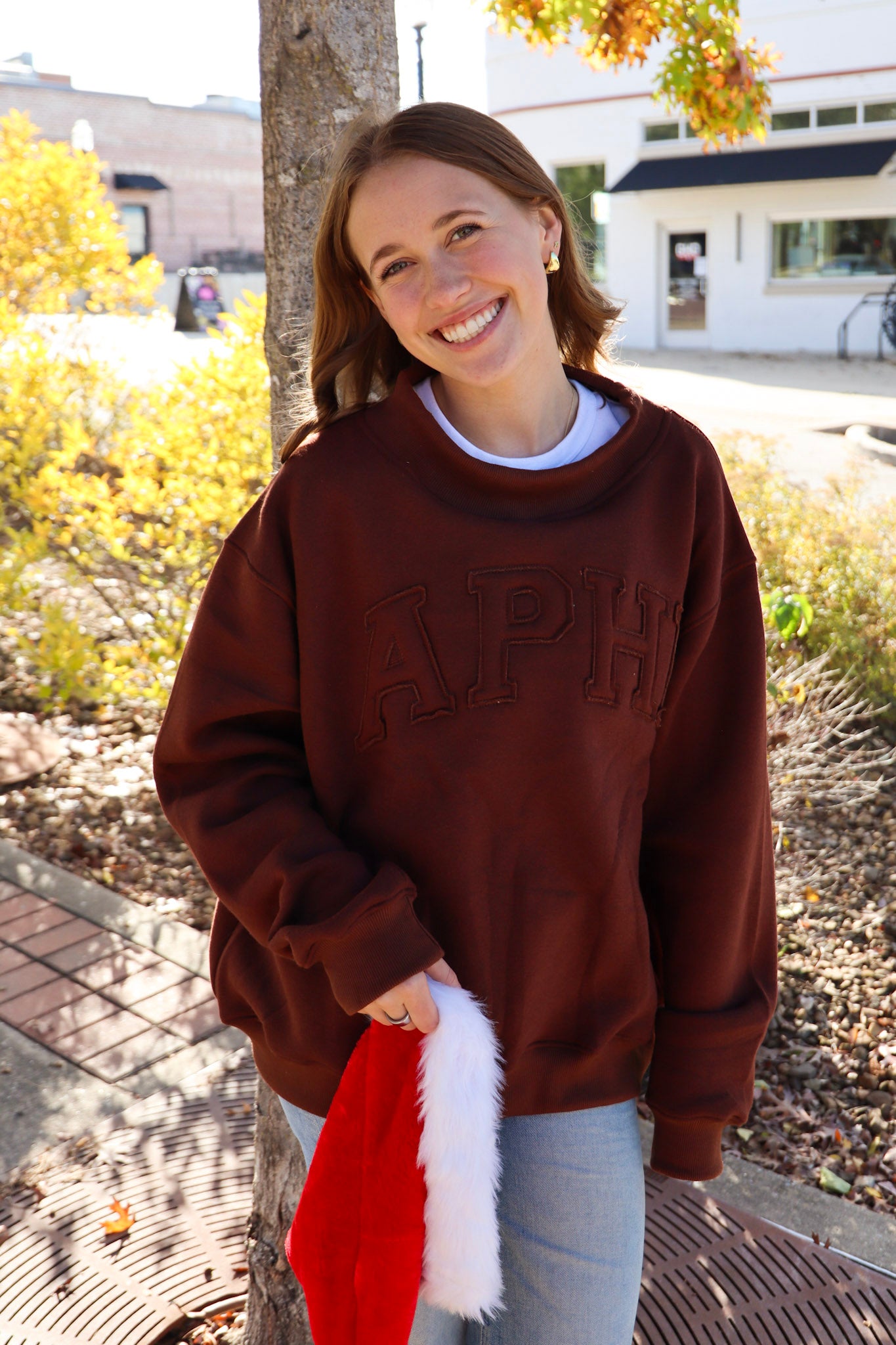 Alpha Phi Brown Mockneck