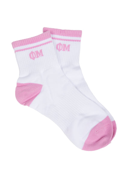 Phi Mu Quarter Socks