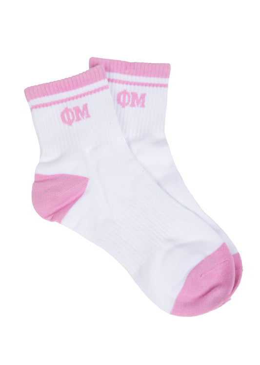 Phi Mu Quarter Socks